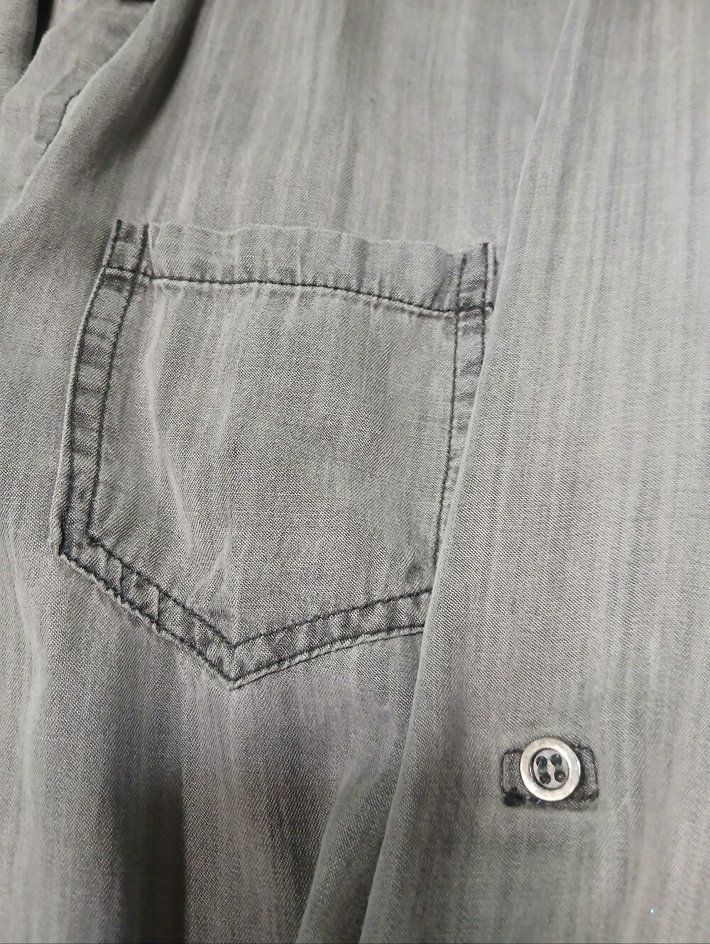 Velvet Heart Grey Tencel Shirt Size Large - Picture 6 of 7